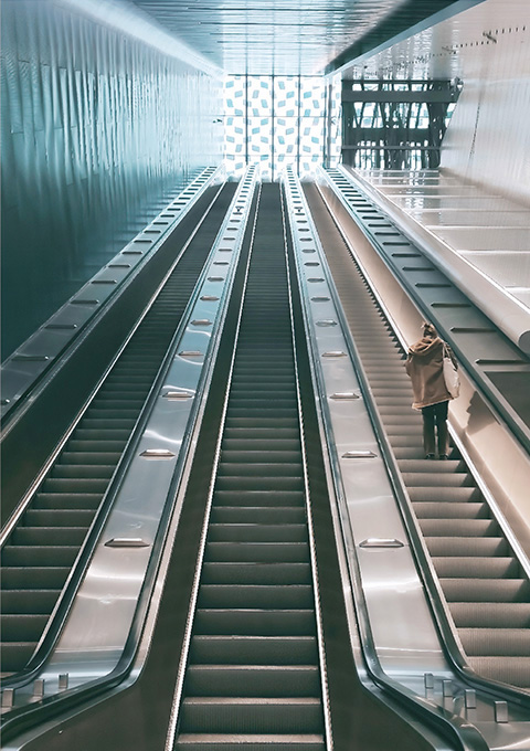 Public Transportation Escalator